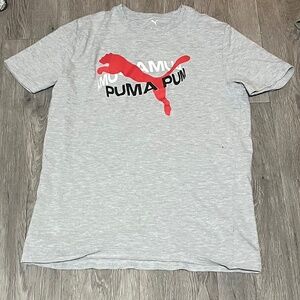Puma classic logo boys t-shirt. Gray XL